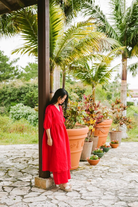 Puff sleeve onepiece