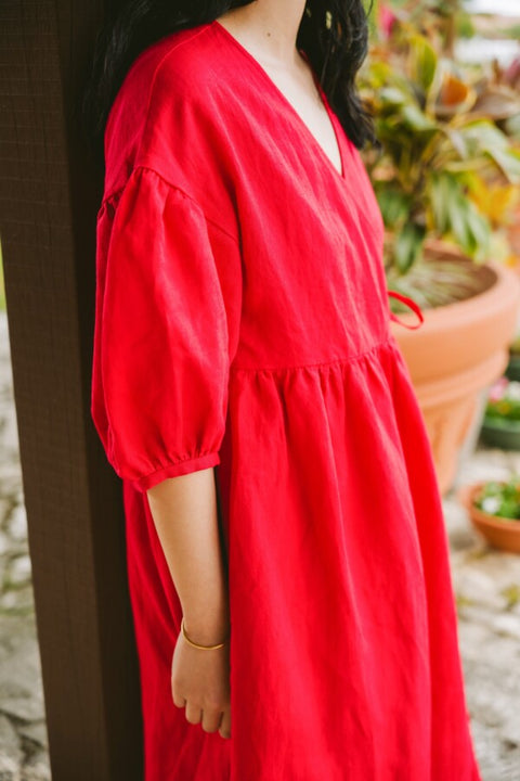 Puff sleeve onepiece