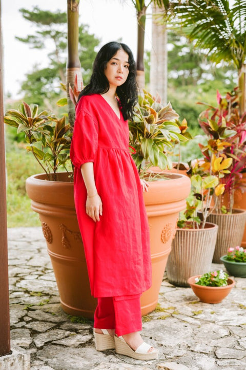 Puff sleeve onepiece