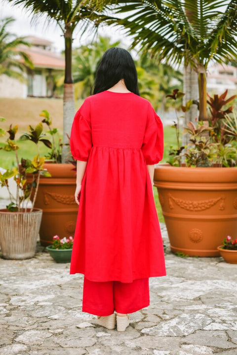 Puff sleeve onepiece