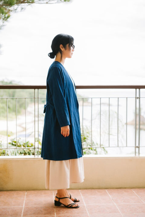 Long cardigan(琉球藍)