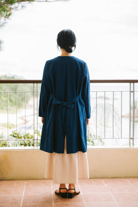 Long cardigan(琉球藍)