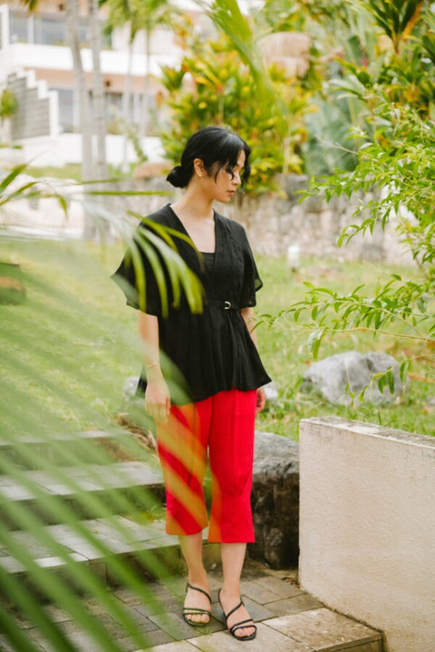 Wrap raglan Tops