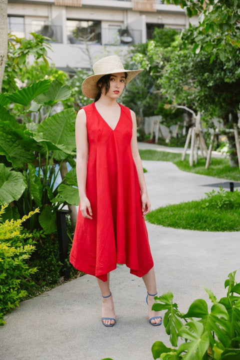 V-neck One-piece