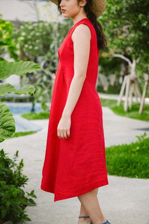 V-neck One-piece