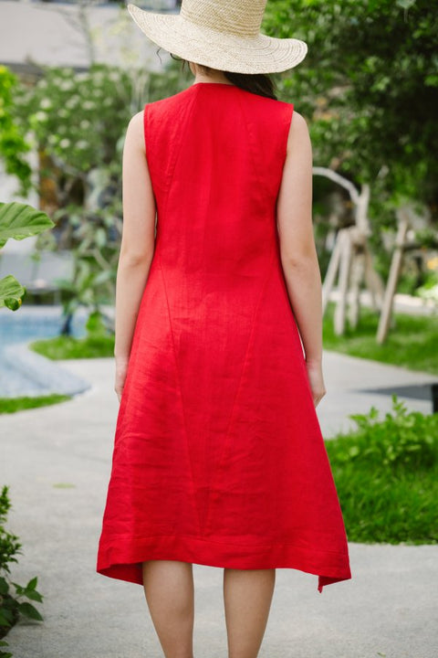 V-neck One-piece