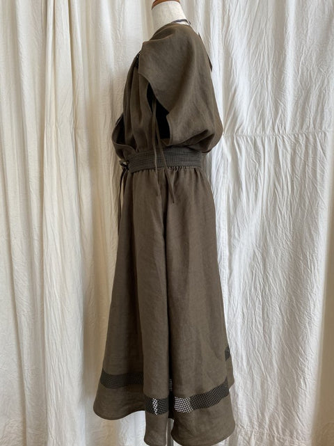 Gather shoulder onepiece