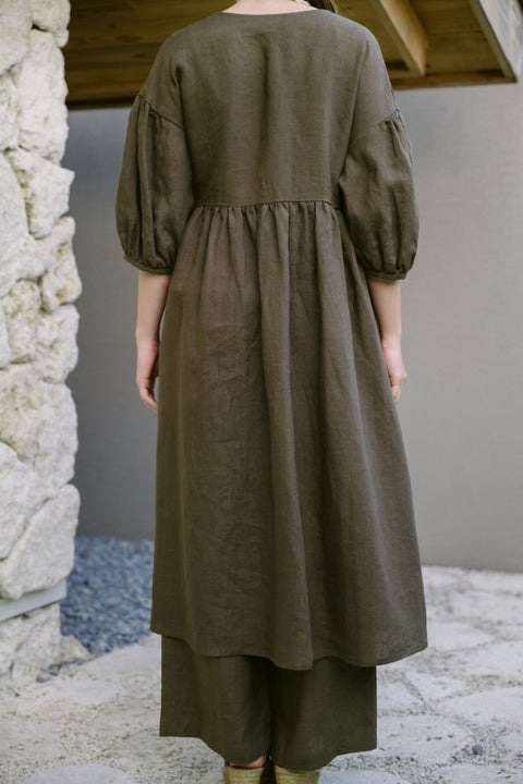 Puff sleeve onepiece