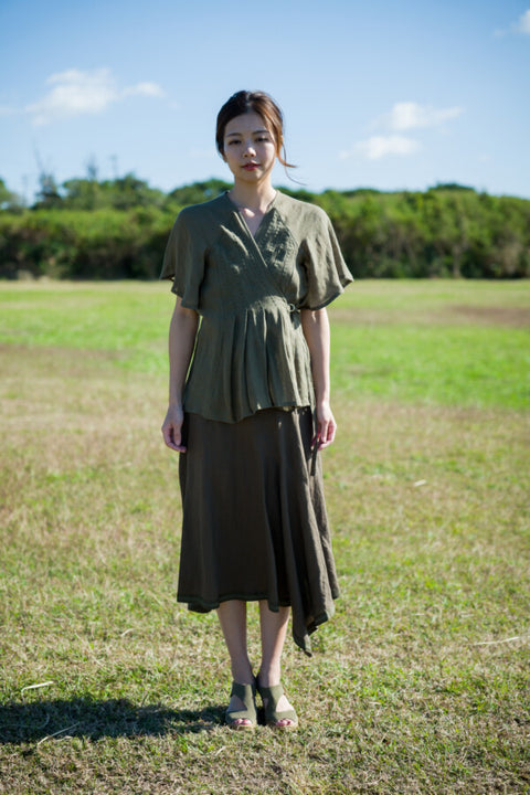 Wrap raglan Tops