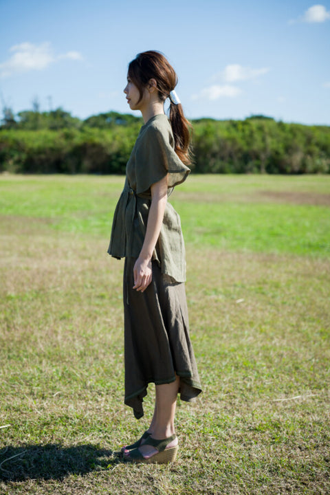 Wrap raglan Tops