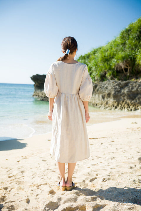 Puff sleeve onepiece