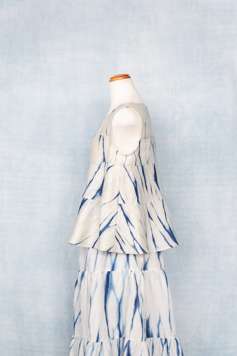琉球藍 TIERD FLARE TOPS /さざなみ