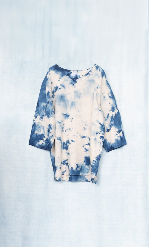 琉球藍 SMOCK (カラーリネン×TYE-DYE)