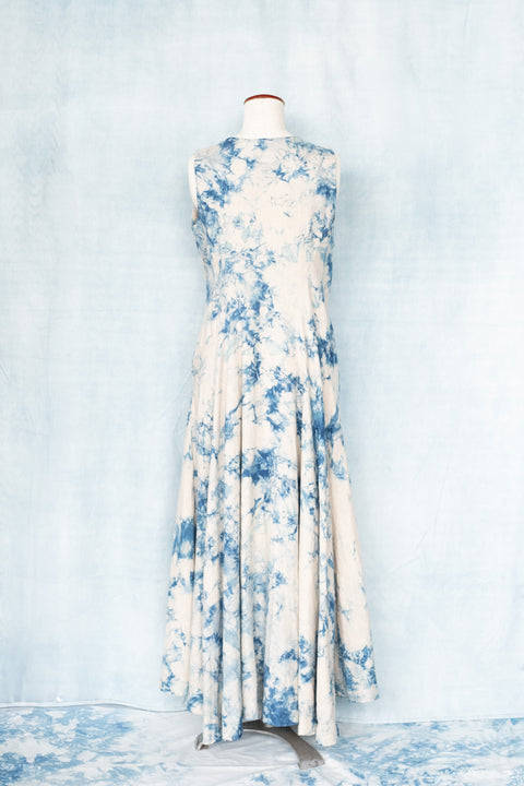 琉球藍 Machi Dress2 (カラーリネン×TYE-DYE)