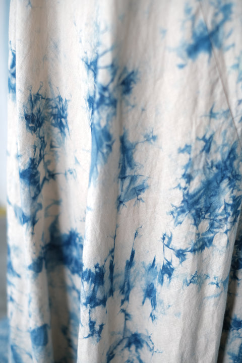 琉球藍 Machi Dress2 (カラーリネン×TYE-DYE)