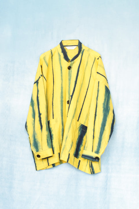 STAND COLLAR JK UNISEX (カラーリネン×STRIPE)