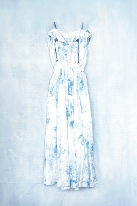 琉球藍 フーデットドレス /TYE-DYE