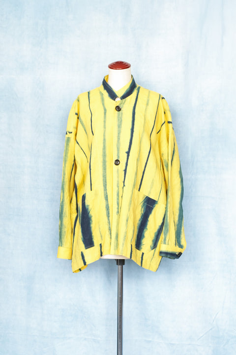 STAND COLLAR JK UNISEX (カラーリネン×STRIPE)