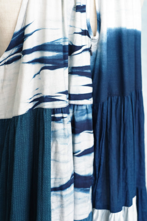 琉球藍ティアードワンピース (地柄⑫)