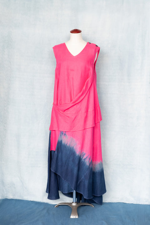 琉球藍 Yacht Onepiece (カラーリネン×PART)