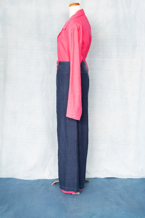 琉球藍 WRAP PANTS (カラーリネン×PART)