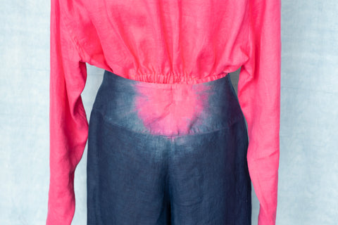 琉球藍 WRAP PANTS (カラーリネン×PART)