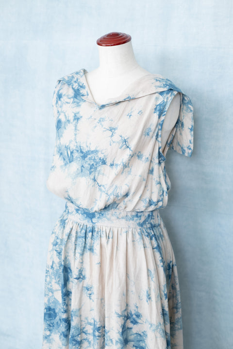 琉球藍 SAILOR ONEPIECE (カラーリネン×TYE-DYE)