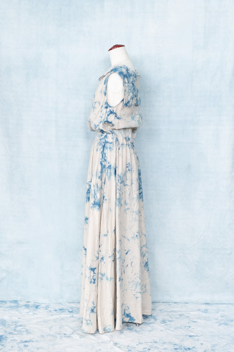 琉球藍 SAILOR ONEPIECE (カラーリネン×TYE-DYE)