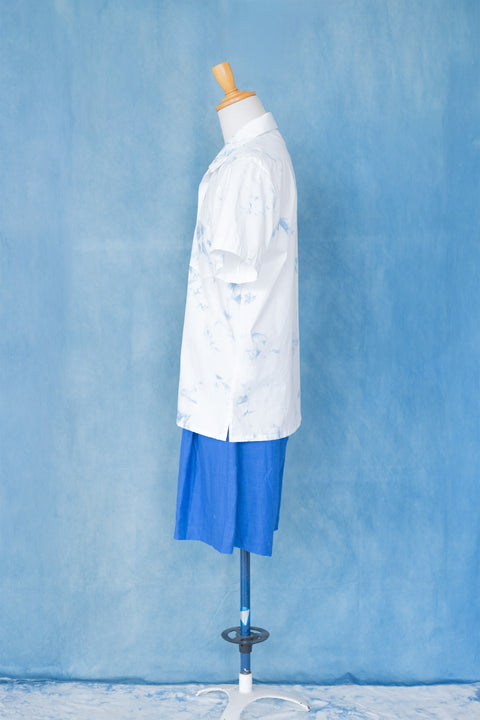 琉球藍 OPEN COLLAR SHIRTS /TYE-DYE