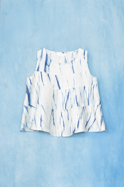 琉球藍 TIERD FLARE TOPS /さざなみ