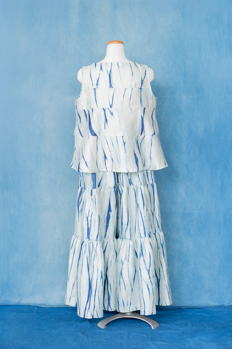 琉球藍 TIERD FLARE TOPS /さざなみ