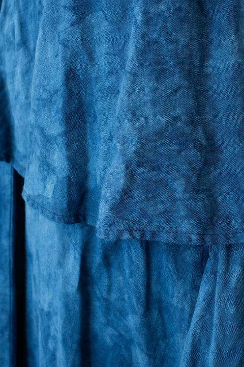 琉球藍Over lap onepiece /TYE-DYE