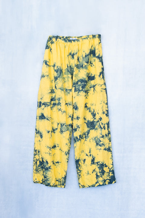 琉球藍 Easy Pants (カラーリネン×TYE-DYE)