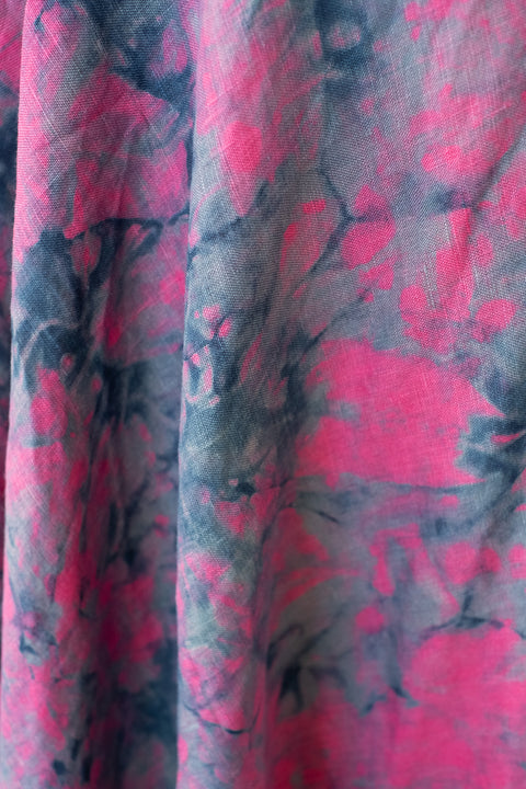 琉球藍 Halter Neck Dress (カラーリネン×TYE-DYE)