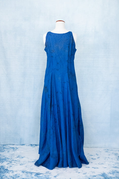 琉球藍 Machi Dress (カラーリネン×TYE-DYE)