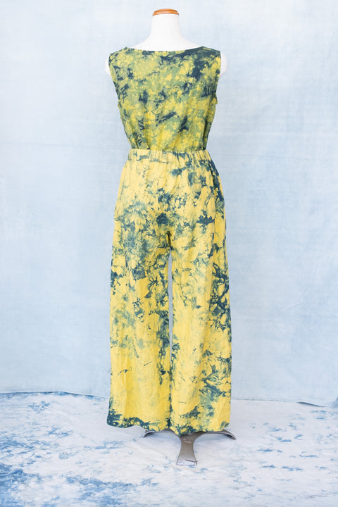 琉球藍 Easy Pants (カラーリネン×TYE-DYE)