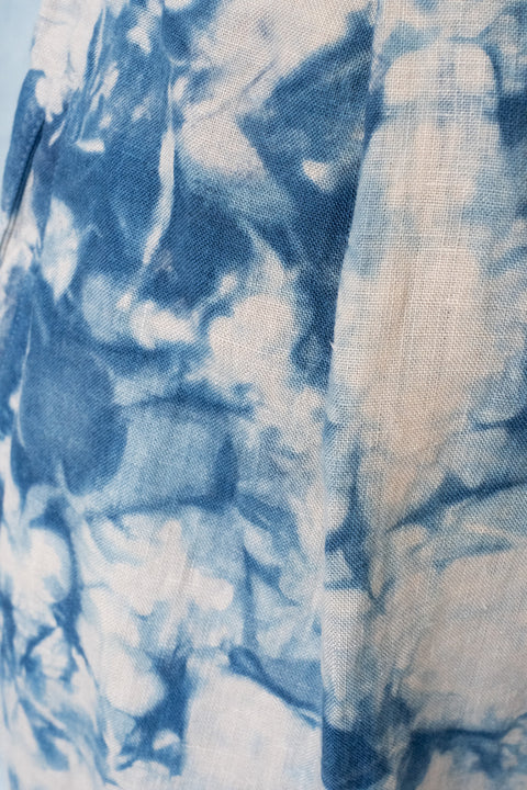 琉球藍 Sabrina Pants (カラーリネン×TYE-DYE)