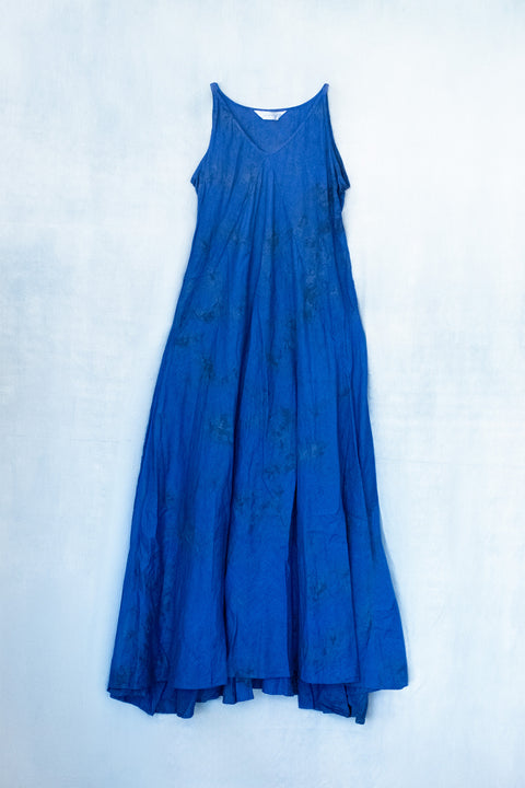 琉球藍 Machi Dress (カラーリネン×TYE-DYE)