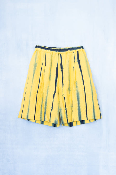 琉球藍 EASY SHORTS (カラーリネン×STRIPE)