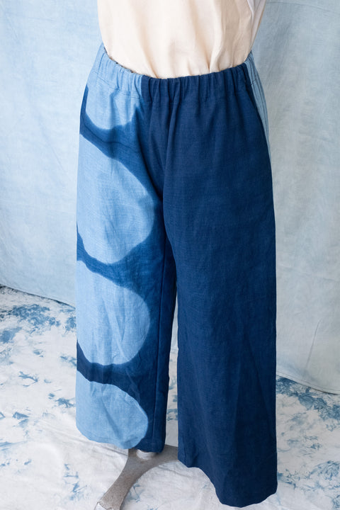琉球藍 Easy Pants (一部丸柄)