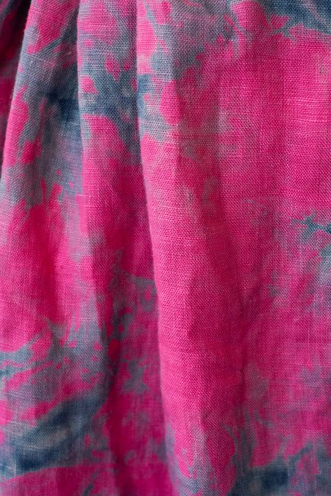 琉球藍 HALTER NECK TOPS (カラーリネン×TYE-DYE)