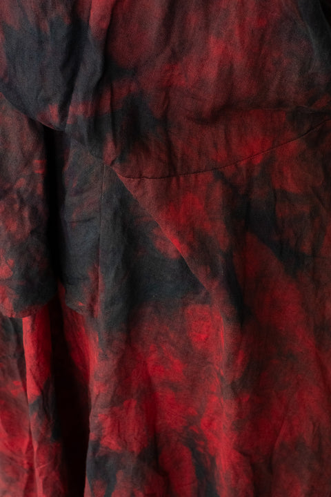 琉球藍Over lap onepiece (カラーリネン×TYE-DYE)