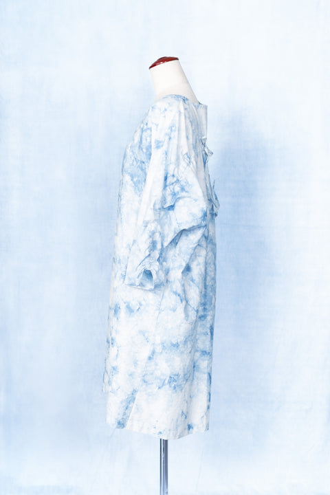 琉球藍 GATHER TUNIC ONEPIECE /TYE-DYE