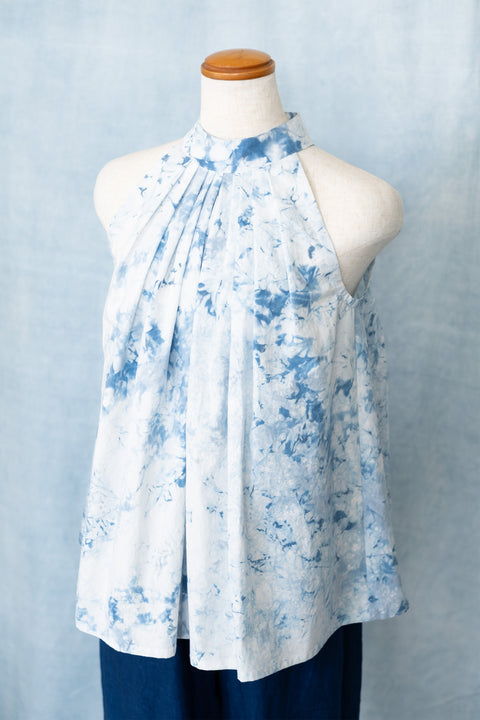 琉球藍 HALTER NECK TOPS /TYE-DYE