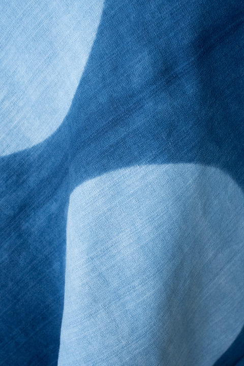 琉球藍 Trench Sleeve Tops (一部丸柄)