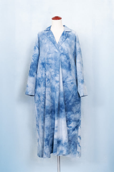 琉球藍 Shirt onepiece /TYE-DYE