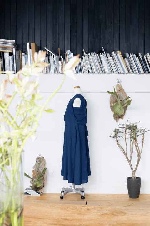 琉球藍Over lap onepiece