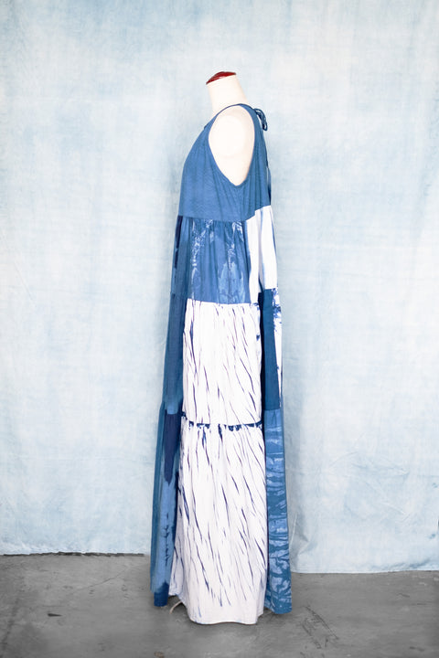 琉球藍ティアードワンピース (襟紐④)