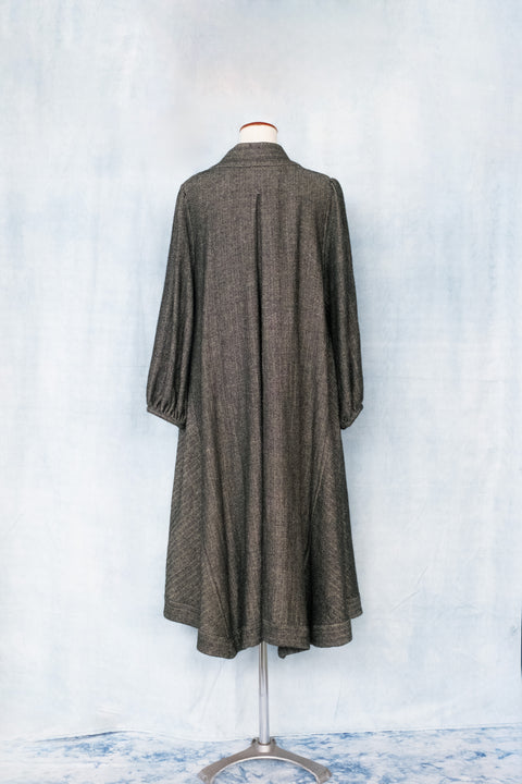 VOLUME HEM ONEPIECE WOOL/LINEN