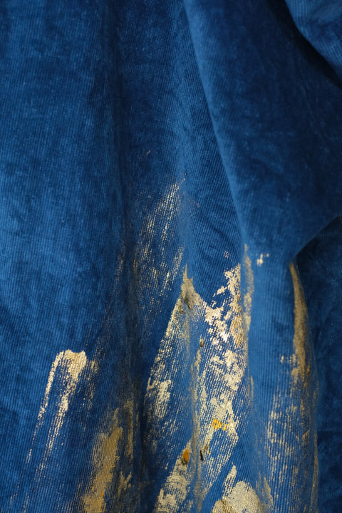 琉球藍 Big tuck onepiece (金箔風①)